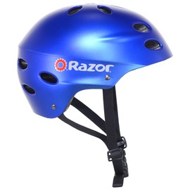 Razor V-17 Child Multi-Sport Helmet - Kids Helmet w/ Lightweight Plastic Outer Shell - Durable with Removable & Washable Inner Foam Padding - Satin Blue - Complies with CPSC Requirements
