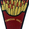 Freedom Fries With Bullet Patch Embroidered Badge Iron On Sew