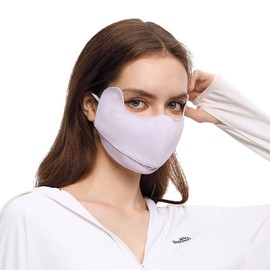 OhSunny Sun Protection Face Cover UPF 50+ Anti-UV Women Summer Mask Eye Protective Breathable Face Covering SLF5M043T Purple