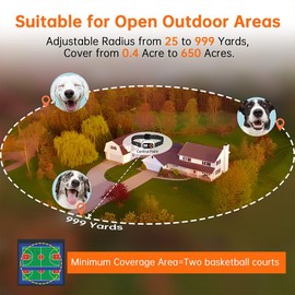 GPS Wireless Dog Fence System | IPX7 Waterproof Rechargeable GPS Dog Collar | 3 Safe Modes: Beep, Vibration, Shock | All-Weather Containment for Medium/Large Dogs (Pearl White)