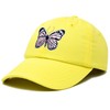 DALIX Pink Butterfly Hat Cute Womens Gift Girls Cap Yellow