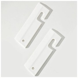 Escobilla de silicona blanca con agujero para colgar, hoja de agua para limpiar encimeras de cocina, fregadero, espejos de ducha de baño, rascador de limpiaparabrisas de coche, herramienta de limpieza flexible de hoja de agua, 2 unidades