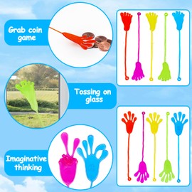 24pcs Sticky Hands Feet for Kid Party Favor Goodie Bag Stuffer Treasure Box Toy Classroom Prize Student Return Gift Bag Stuff Bulk Toy Pinata Filler Elementary School Small Favor Slap Hand Supplies