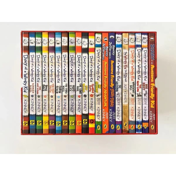 A Library of Diary of a Wimpy Kid 1-21 Books Complete Collection Boxed Set Paperback