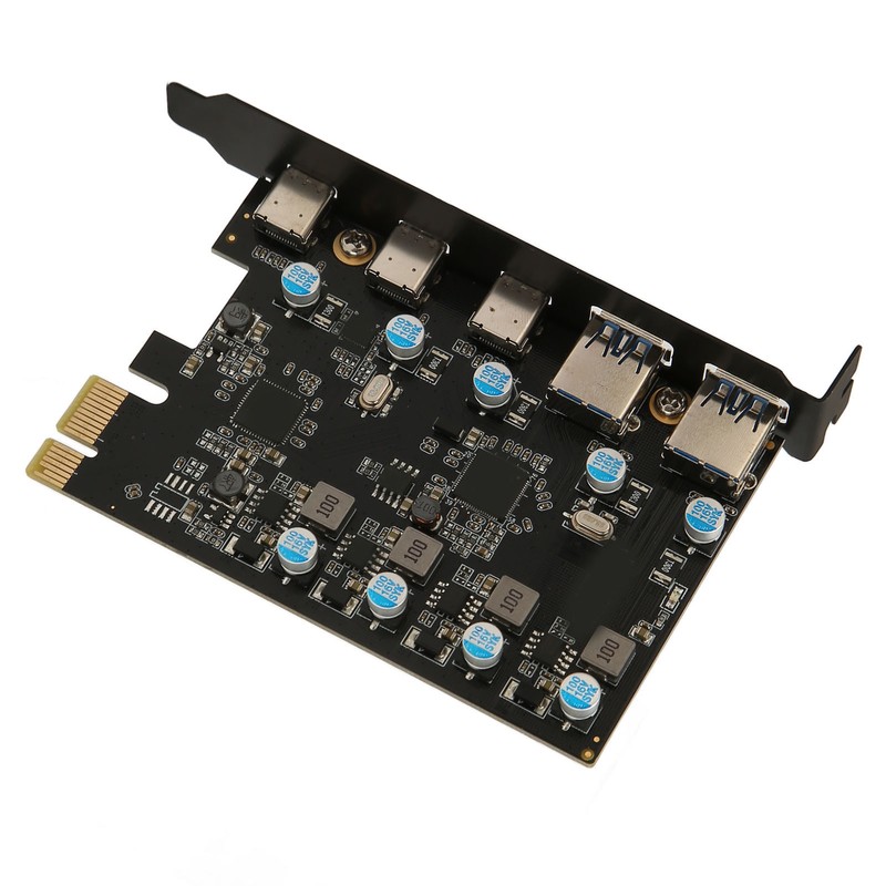 UP5300 5 Ports USB 3.1 PCIe Expansion Card 5Gbps Fast