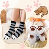ZEACCT 6 Pairs Cat Paw Socks, Coral Fleece Cat Socks,