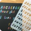 Enviner Set of 8 Stencil Sheets Alphabet Number Drawing Drawing