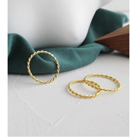 SILBERTALE Stacking Rings 925 Silver Rings Women's Thin Braided Front Ring Minimalist Cord Ring Eternity Twisted Knot Knuckle Band Ring Women Silver Jewellery Size 43-58, Sterling Silver