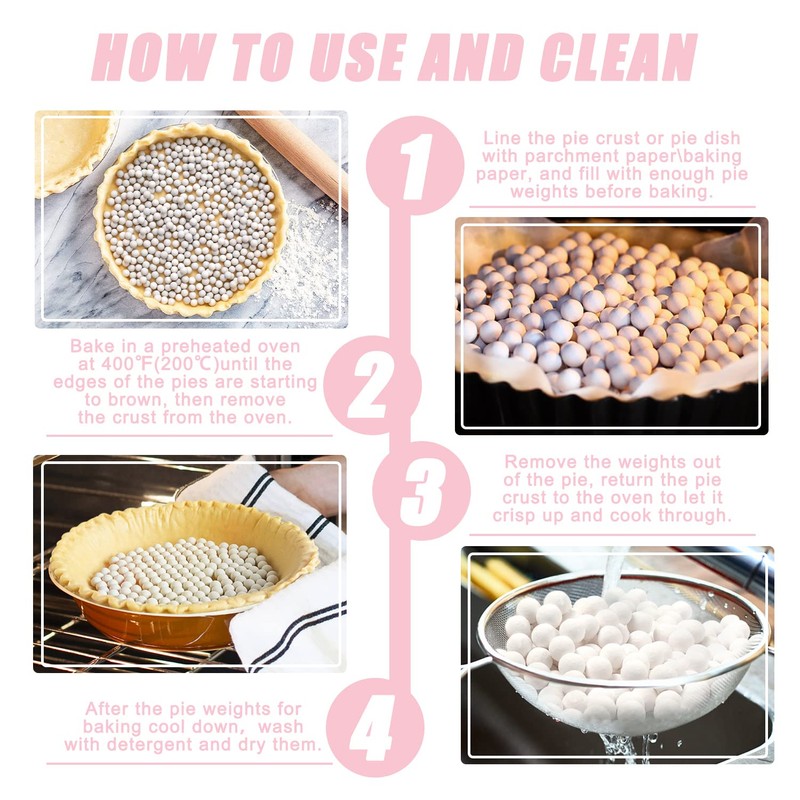 EIMMBD Ceramic Pie Weights Baking Beans 2.2 LB,10mm pie weights
