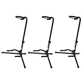 On Stage XCG4 Velveteen Padded Tubular Guitar Stand - (3 Pack)