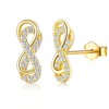PDTU Stud Earrings Silver 925 / Stud Earrings Gold Infinity
