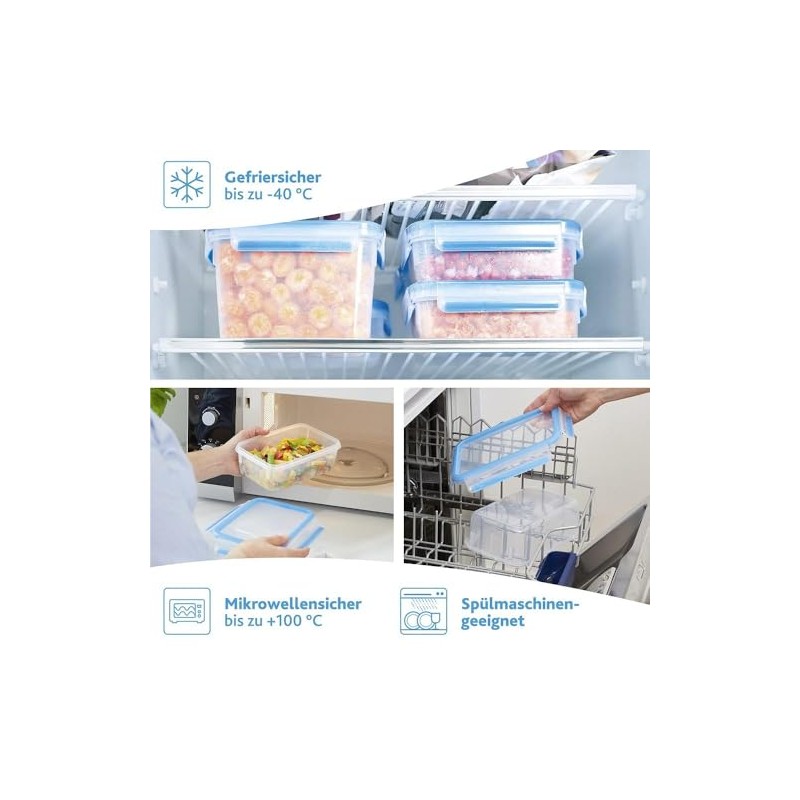 Emsa 508568 Clip & Close 5-piece set of food storage