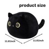 KOMUNJ Black Cat Plush, 30cm Black Cat Stuffed Animal Toy,