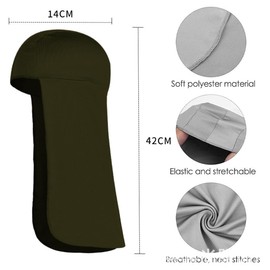 YATEICBC 2 x Sweat Hat with Sun Protection Tail, Helmet Inner Lining with Neck Protection, Balaclava, Cooling Skull Cover, Cycling and Running Neck Protection Hat, Men and Women