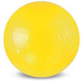 YogaAccessories Anti Burst and Slip Resistant Swiss Yoga Ball for Core, Balance and Exercise (55cm) - Yellow