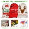 TUPARKA 3 PCS Christmas Canvas Bags Santa Sack Bag for