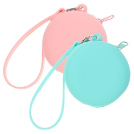 Baluue 2pcs Portable Earbud and Cable Organizer Pouch Wrist Strap Stylish Zippered Storage for Data Cables Earphones and Accessories Emerald