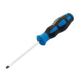 Draper 3.2mm x 75mm Plain Slot Soft Grip Screwdriver | Manual Hand Tool | Flat Head Driver | Chrome Vanadium Steel Blade Screwdriver | 48919