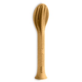 Koziol Klik Pocket 4036702 Cutlery Set 3-Piece Natural Wood