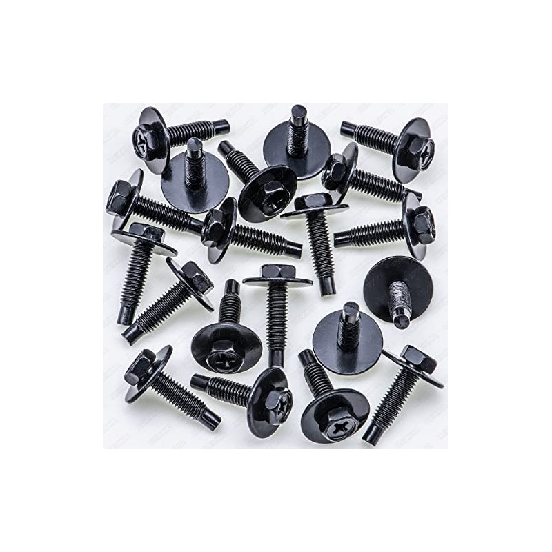 Rexka 20pcs M4.8 Hex Head Sems Body Bolt Screw for