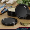 WELLGRO 12 x preserving lids TO 100 black - replacement