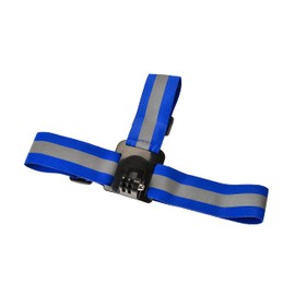 TECHALOGIC Reflective Head/Helmet strap compatible with GoPro Cameras(Blue Reflective)