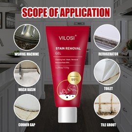 VILOSI Mold Remover Gel, Household Mold Cleaning Gel with Removal of Black Stains, for Washing Machine, Refrigerator Strips, Wall Tile Grouting Gap Best for Home Sink, Kitchen, Showers, 5.29OZ (150ml)