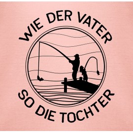Shirtracer - Baby Bodysuit Boy Girl - Gift for Father's Day - Like Father Fishing for Daughter - Fishing Fisherman, 1 baby pink