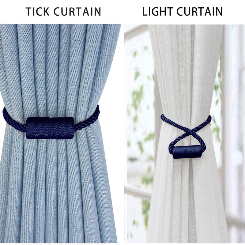 XDerlin 4 Pack Strong Magnetic Curtain Tiebacks Outdoor Decorative Tie