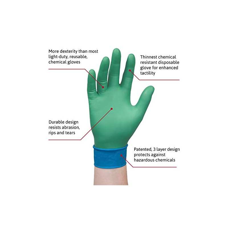 Microflex 93-260 - Guantes resistentes a los químicos, talla L,