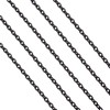 Cheriswelry 5m Black Stainless Steel Textured Cable Chains 3x2mm Unwelded