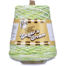 Lily Sugar N Cream Cones Key Lime Pie Yarn - 1 paquete de 14 oz/400 g - Algodón - #4 M - 706 yardas - Tejer/Crochet