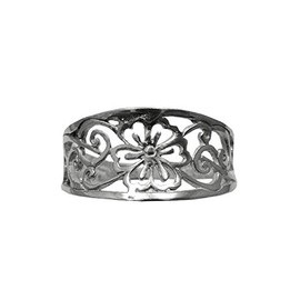 Stylish sterling silver ring solid 925 women flower band size G-Z Empress jewllery