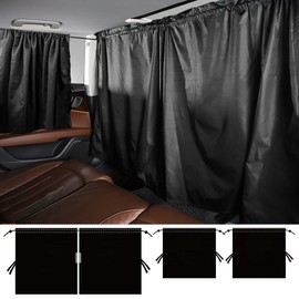 Set of 3 Car Privacy Curtains, Car Window Covers for Sleeping in Car for Camping SUV Van, Include 1 Rear Seat Divider Curtain & 2 Side Windows Divider Curtain Baby Shades