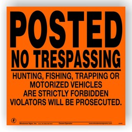 Minuteman Signs | Aluminum No Trespassing Motorized Vehicles Signs Bulk (4)
