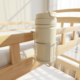 Cup Holder for Bed (Diameter: 3.3IN) Drink Holder Water Bottle/Glass Organizer for Wood Dorm Room Bunk Bed Crib, Metal Toddle Bed,Loft Bedside, Headbed, Car,Office Desk Partition