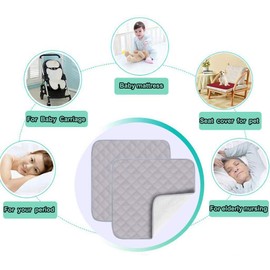 Waterproof Seat Pad Absorbent Incontinence Pad Washable Reusable Seat Protector Pad Pongee Four Layers Healthcare Chair Pad Non-Slip Under Pad for Men Women Baby Senior and Pet,20.9x22in