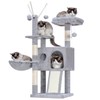 Hey-brother Cat Tree Tower, Scratching Posts with Removable Toys, Cozy