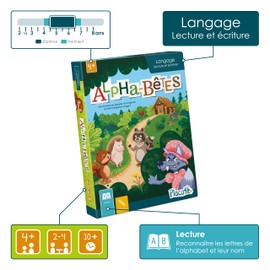 Placote - ALPHA-BETES: Brettspiel, ab 4 Jahren, Alphabet, Educationspiel