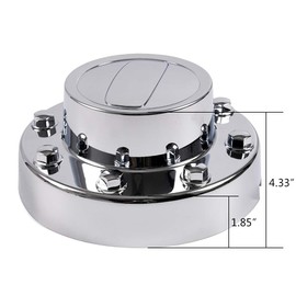 CHEDA Compatible with Dodge Ram 3500 1-Ton Dually 2011-2016 Rear Alcoa Alloy Wheel Chrome Center Caps Replacement Pair