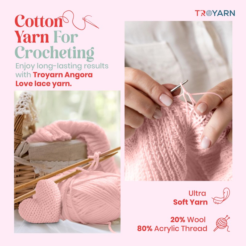 Angora Love (paquete de 4 madejas) 20% lana 80% acrílico