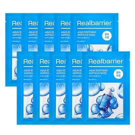 Real Barrier Aqua Soothing Ampoule Mask (10 sheets) / 리얼베리어아쿠아 수딩 앰플 마스크 10매