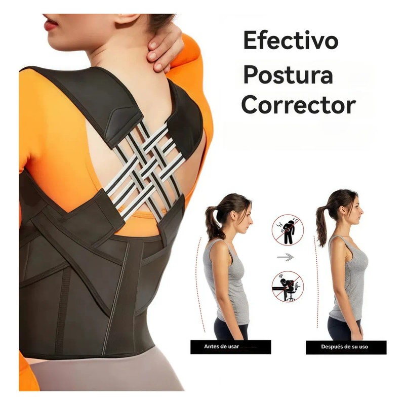 Corrector Postura Espalda Ajustable Fajas Corregir La Joroba