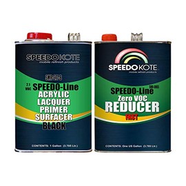 Speedokote Acrylic Lacquer Primer Black 2 gal. kit Cool Temp Reducer SMR-277Black/0065