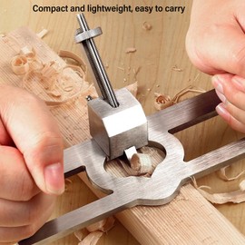 Router Plane, Adjustable Blade Hand Wood Planer, Quick Adjust Depth, Depth Stop, Handheld Woodworking Tool, Stainless Steel Wood Shaver, 6mm Blade
