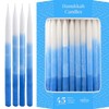 Dripless Deluxe Tapered Pastel, Blue and White Decorations, Hanukkah Menorah
