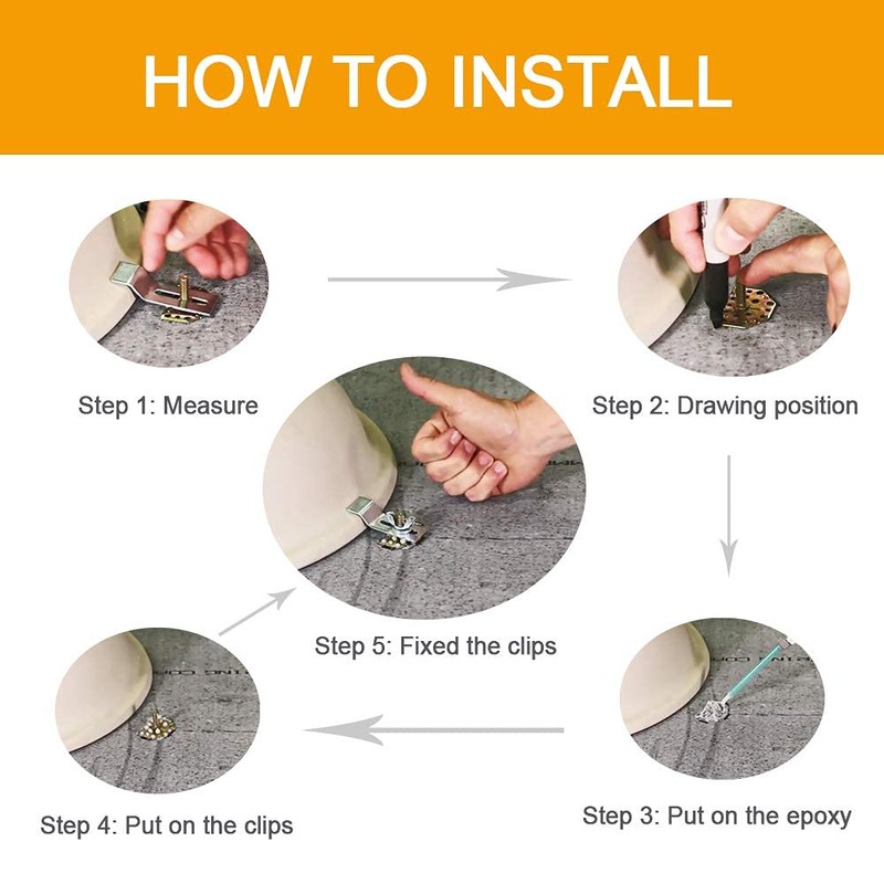 MOCOST Sink Clips-10 Pack Kit, Undermount Sink Clips, Epoxy Sink
