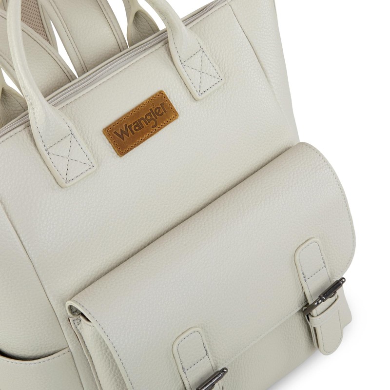 Montana West Wrangler Medium Backpack Purse for Women Off-white Fashion