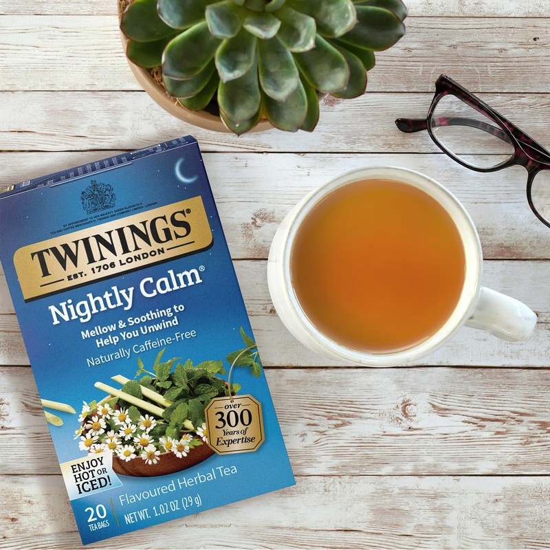 Twinings Nightly Calm Naturally Caffeine-Free Herbal Tea Bags 20 Each