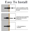 Kyuionty 30 Sets Plastic Self Drilling Drywall Anchors and Screws